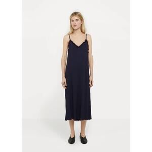 Raquel Allegra Navy Crepe Cami Midi Dress Size 3/Large